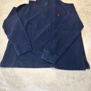 Navy Blue Quarter-Zip Pullover Polo Ralph Lauren